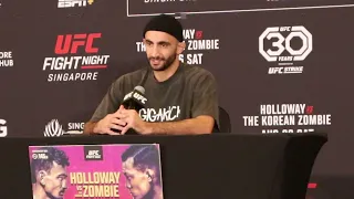 UFC SINGAPORE: Giga Chikadze explains how recent meeting settled beef with The Korean Zombie