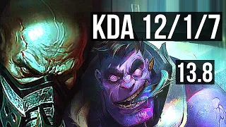 URGOT vs MUNDO (TOP) | 12/1/7, Legendary, 700+ games, 1.3M mastery | KR Master | 13.8