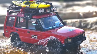 LandRover Discovery1 G4 Challenge Creek Rock Crawling - Axial SCX10 II