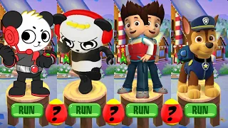Tag with Ryan vs PAW Patrol Ryder Run All Combo Panda Characters and Costumes Unlocked - Gameplay