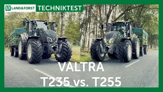 Valtra T235 vs. T255 im Vergleich I Von 0 auf 40 km/h I LAND & FORST Techniktest