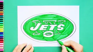 How to draw the New York Jets Logo (NFL Team)