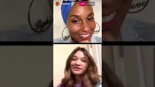 Alicia Keys & Angelica Hale - Talking and Singing Girl On Fire - IG Live Stream