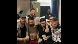 Ilia Topuria celebrated with Sergio Ramos after his win at UFC Jacksonville 👏 #shorts