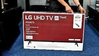 LG 2020 43UN73006 43" 4K TV Unboxing, Setup and 4K HDR Demo Videos