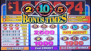 ⭐ NEW Bonus Times Reels 🎰 Bonus Free Spins Slot Machine 10x 5x 2x Old School 777 @Pechanga Casino