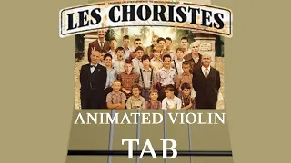 Vois sur ton chemin from Les Choristes - Animated Violin Tab