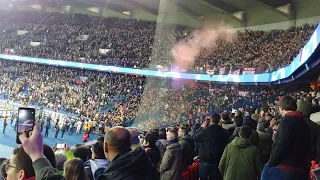 PSG vs Manchester United 06/03/2019 - Post match, celebration with fans