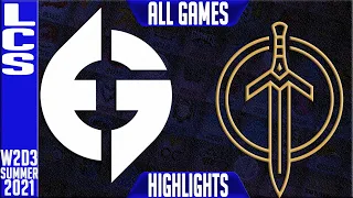 EG vs GGS Highlights ALL GAMES | LCS Lock In Quarterfinals Spring 2021 W2D3 | Evil Geniuses vs Golde