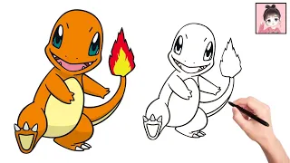 How to draw Charmander#youtubeshorts #drawing #art #drawwithsp #trending #viral #youtube #pokemon