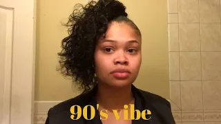 EASY DIY 90's Inspired Weave PonyTail Tutorial: QWEENTRESSES HAIR