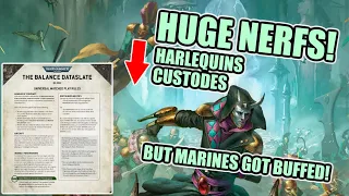 Huge Rules Updates! Custodes & Harlequin Nerfs & Marines Buffs! │ Warhammer 40k Balance Dataslate