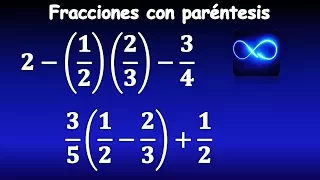 17. Fractions with parentheses: addition, subtraction, multiplication and division, VERY EASY