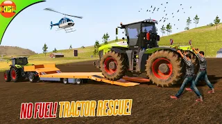 Claas Xerion Out of FUEL in Field! Big Rescue Mission For Xerion! 15 Million Challenge