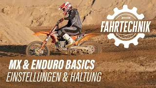 Fahrtechnik MX und Enduro: Fahrpositionen und Grundeinstellungen am Motorrad