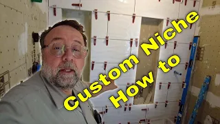 How to make a custom  niche out of foam board for your shower