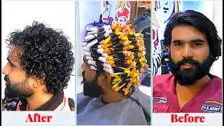 How To Perming on Mens Hair | Permanent Perm | Get Curly Hair with Perm | Step by Step Tutorial