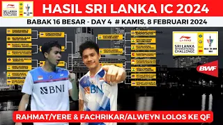 Hasil Sri Lanka IC 2024 hari ini, day4 ~ Fachrikar/Alweyn & Rahmat/Yeremia Lolos ke Quarter FInal