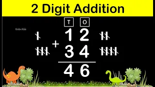Maths - Adding two digit numbers  | Addition of 2 digit numbers without carrying #maths #addition