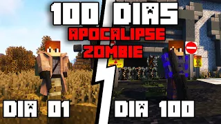Eu Sobrevivi 100 Dias em um APOCLIPSE ZOMBIE no Minecraft Hardcore - O Filme