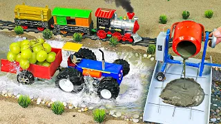 diy tractor making mini Concrete bridge | Top the most creatives science projects DongAnh Mini