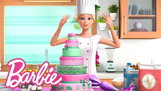 @Barbie | NO RECIPE CAKE BAKING CHALLENGE | Barbie Vlogs