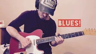 Guitar blues solo. Fender telecaster