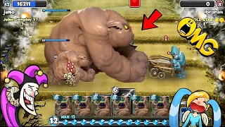 OMG 😱 Monster Size Mud Elemental Rush Battle! - Castle Crush