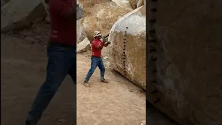 Fastest Stone Splitting Technique -  Incredible Modern Granite Mining Machines Technology