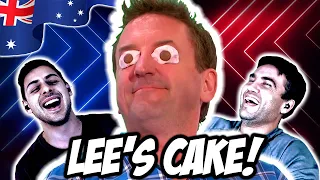 LEE MACK'S Cake for DAVID MITCHELL! | AUSSIES React