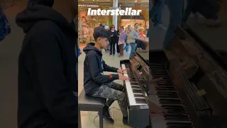 Teenager plays UNBELIEVABLE Interstellar Public Piano Cover