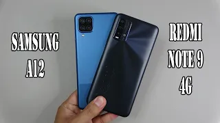 Samsung Galaxy A12 vs Xiaomi Redmi Note 9 4G | SpeedTest and Camera comparison