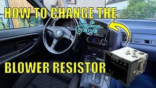 How To Install Fan Blower Resistor In BMW E36 (Not AC Version)