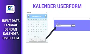 INPUT DATA TANGGAL DENGAN FORM KALENDER | FORM KALENDER | KALENDER USERFORM