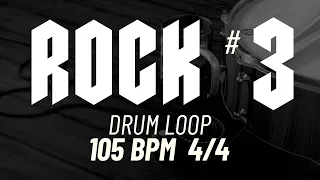 105 BPM 4/4 🥁 ROCK DRUM LOOP #3 | Drum Beat for Musicians (Instrument Practice Time)