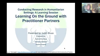 Conducting Research in Humanitarian Settings: Learning Seminar