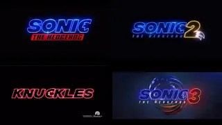 ALL sonic movie logos 1, 2, 3, and knuckles