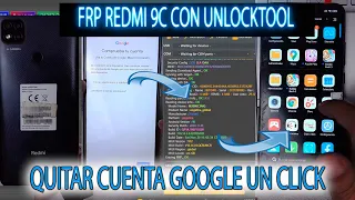 FRP REDMI 9C QUITAR CUENTA GOOGLE CON UNLOCKTOOL M2006C3MG BIEN EXPLICADO