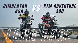 2023 KTM Adventure 390 Vs 2024 Royal Enfield Himalayan 450 Drag Race | Race till Their Potential