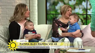 Fatima blev mamma och mormor vid 48 - Nyhetsmorgon (TV4)