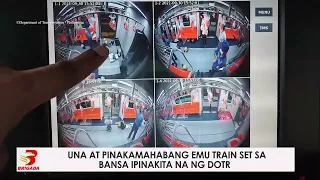 Una at pinakamahabang EMU train set sa bansa ipinakita na ng DOTR