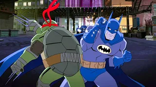 Бэтмен нападает на Черепашек Ниндзя, после их появления в Готэме