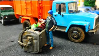 Тюнинг моделек! Мусоровоз ГАЗ как сделать мусорный бак конверсия модели грузовика 1/43. Про машинки!