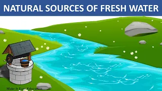 NATURAL SOURCES OF FRESH WATER || SURFACE WATER || FROZEN WATER || GROUND WATER || SCIENCE VIDEO