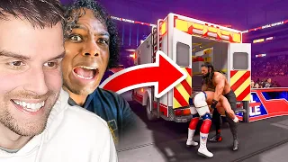 I Played Xavier Woods in a WWE 2K24 Ambulance Match!