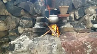 köyde ocakta çay yapmak başka oluyor