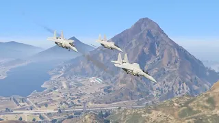 Ukrainian Su-33 Fighter jets destroyed Russian Military convoy before it attack on Ukraine | GTA V