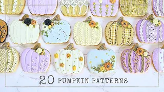 Halloween Pumpkin Designs / 20 Patterns] Icing Cookies｜How to make