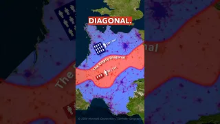 What Is France's Empty Diagonal ?? 🇫🇷🔥 #shorts #geography #france #maps #facts #funfacts #europe