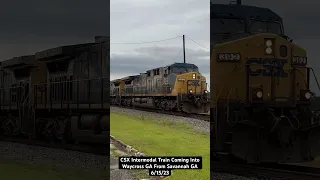 CSX Intermodal Train Coming Into Waycross GA From Savannah GA 6/15/23